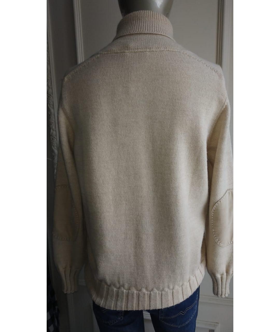 CAVALLI CLASS Бежевый шерстяной джемпер / свитер, фото 2