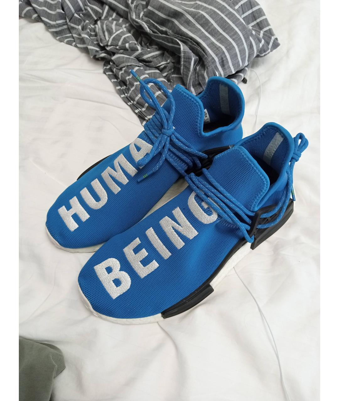 ADIDAS Синие текстильные низкие кроссовки / кеды, фото 2