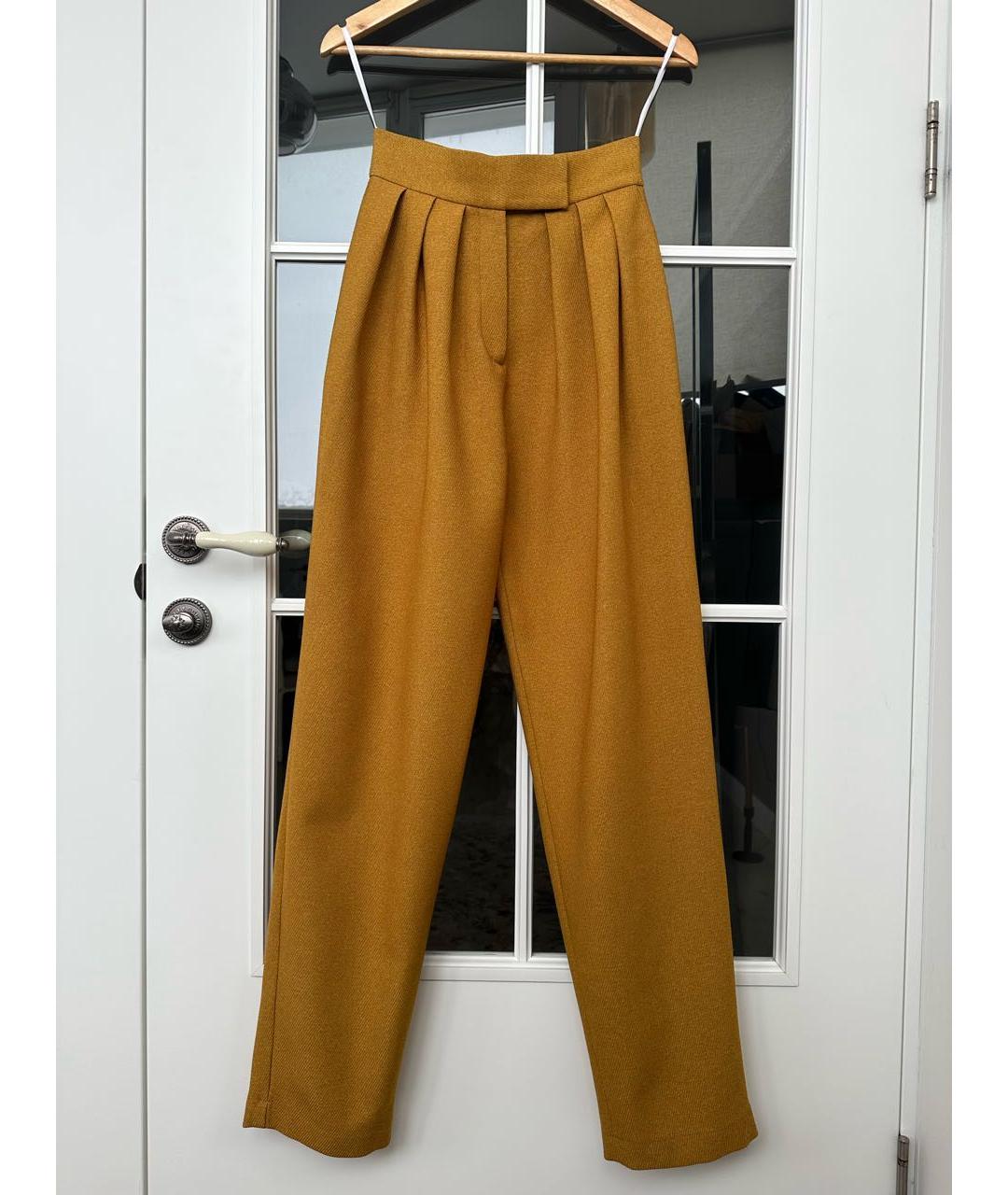 MATÉRIEL Горчичные полиэстеровые брюки широкие, фото 9