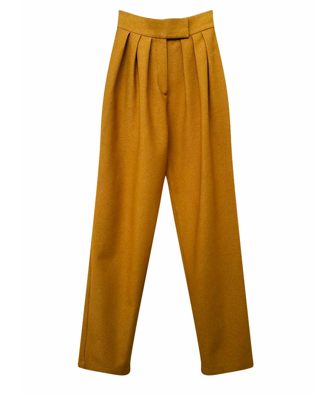MATÉRIEL Горчичные полиэстеровые брюки широкие, фото 1