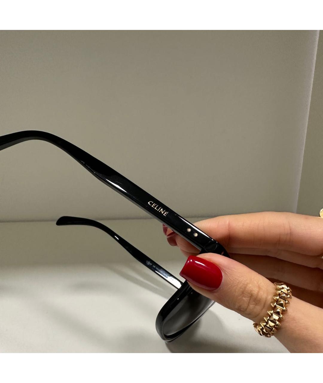 CELINE PRE-OWNED Черные пластиковые солнцезащитные очки, фото 3