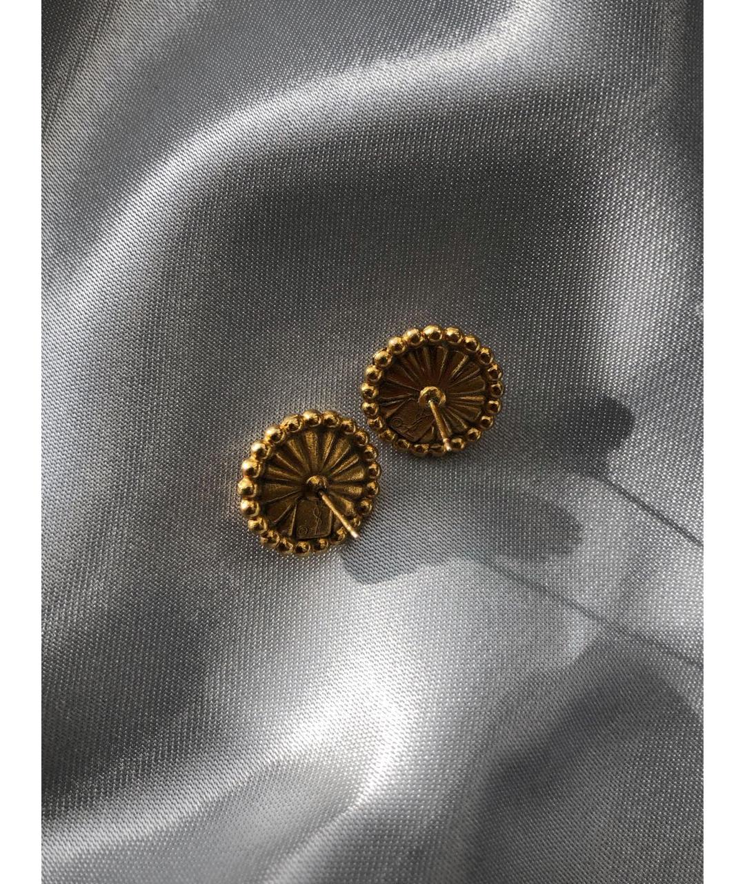 SAINT LAURENT Фиолетовые металлические серьги, фото 4