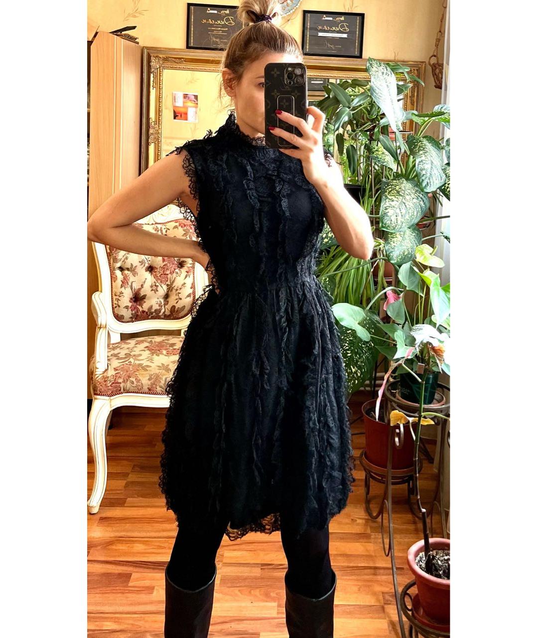 GIVENCHY Черное хлопковое вечернее платье, фото 5