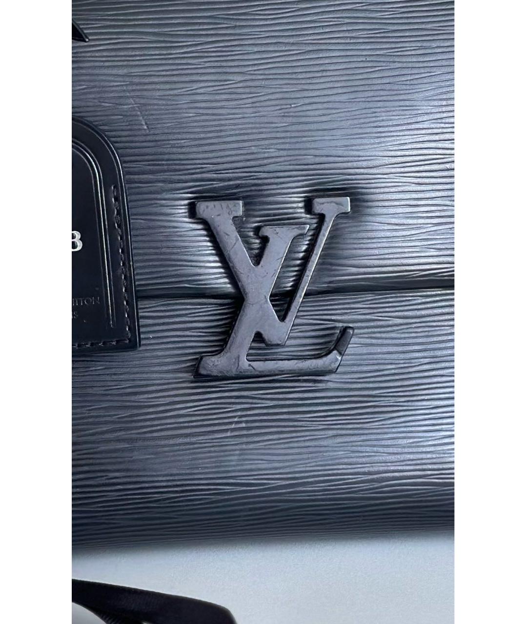 LOUIS VUITTON Черная кожаная сумка через плечо, фото 7