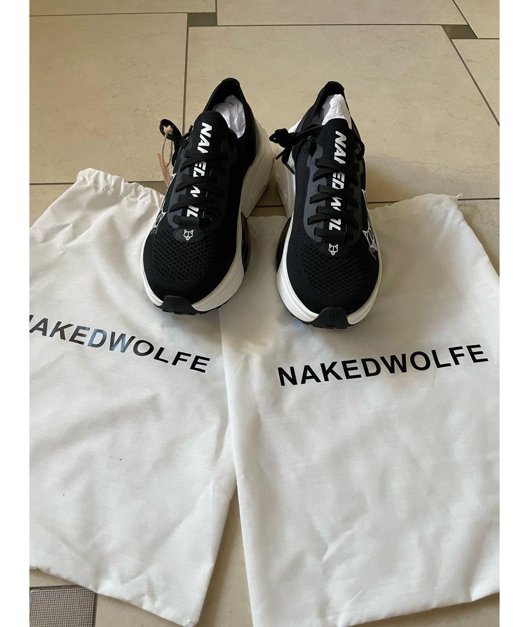 NAKED WOLF Черные текстильные кроссовки, фото 2
