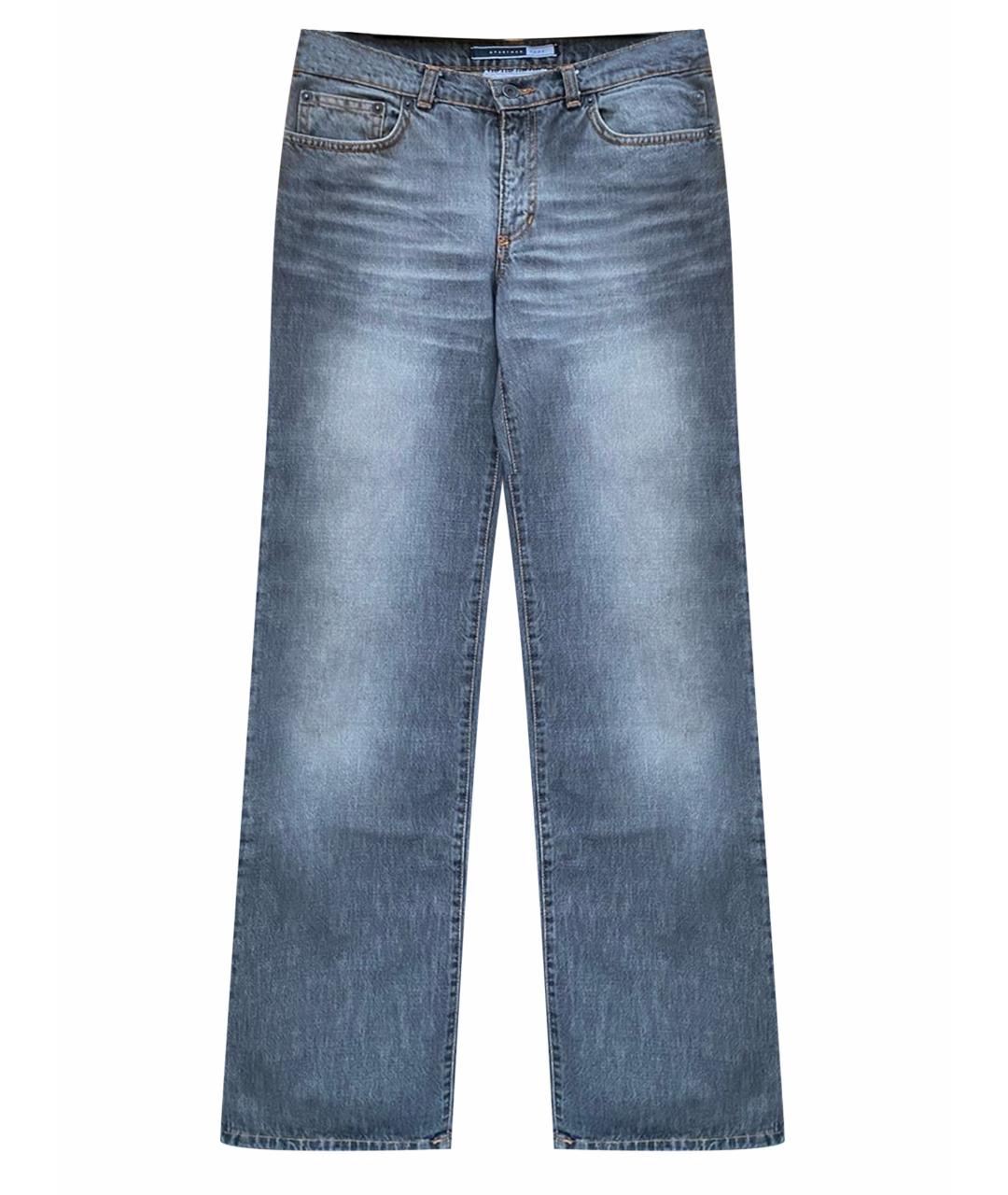 SPORTMAX Серые хлопковые джинсы клеш, фото 1