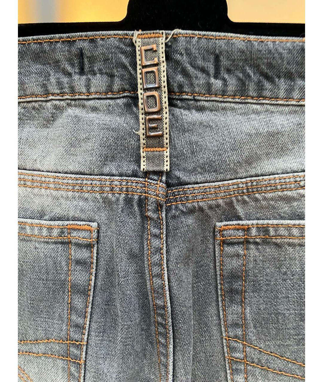 SPORTMAX Серые хлопковые джинсы клеш, фото 4