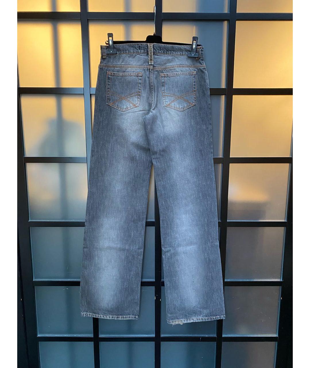 SPORTMAX Серые хлопковые джинсы клеш, фото 2