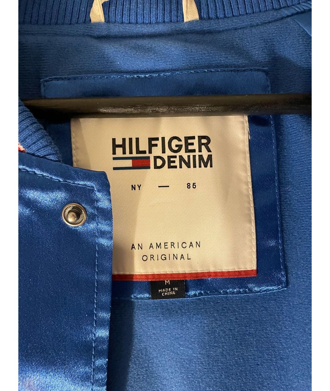 TOMMY HILFIGER Синяя полиэстеровая куртка, фото 4