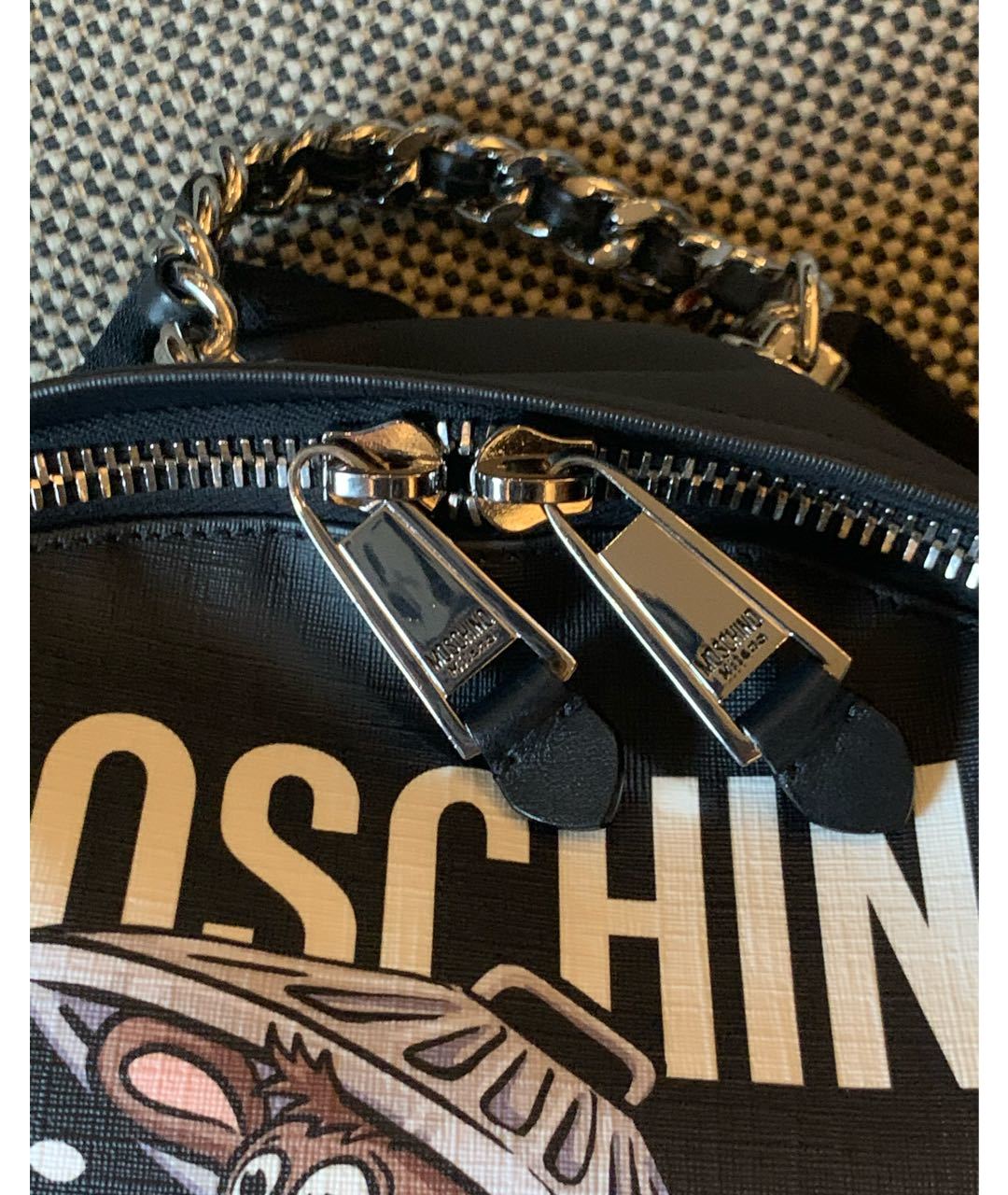 MOSCHINO Серый синтетический рюкзак, фото 3