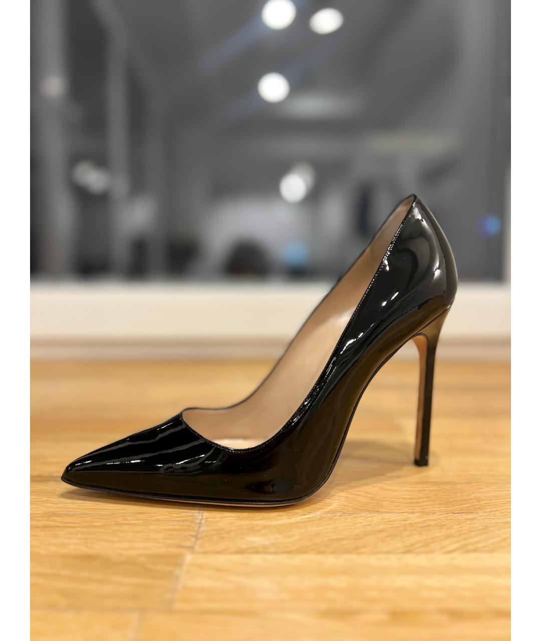 MANOLO BLAHNIK Черные туфли из лакированной кожи, фото 3