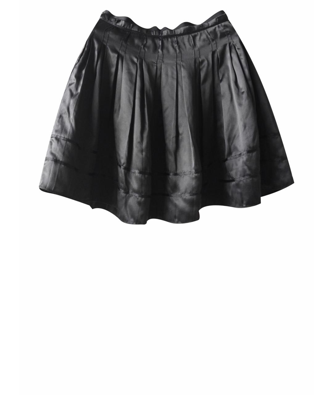 SEE BY CHLOE Черная шелковая юбка миди, фото 1