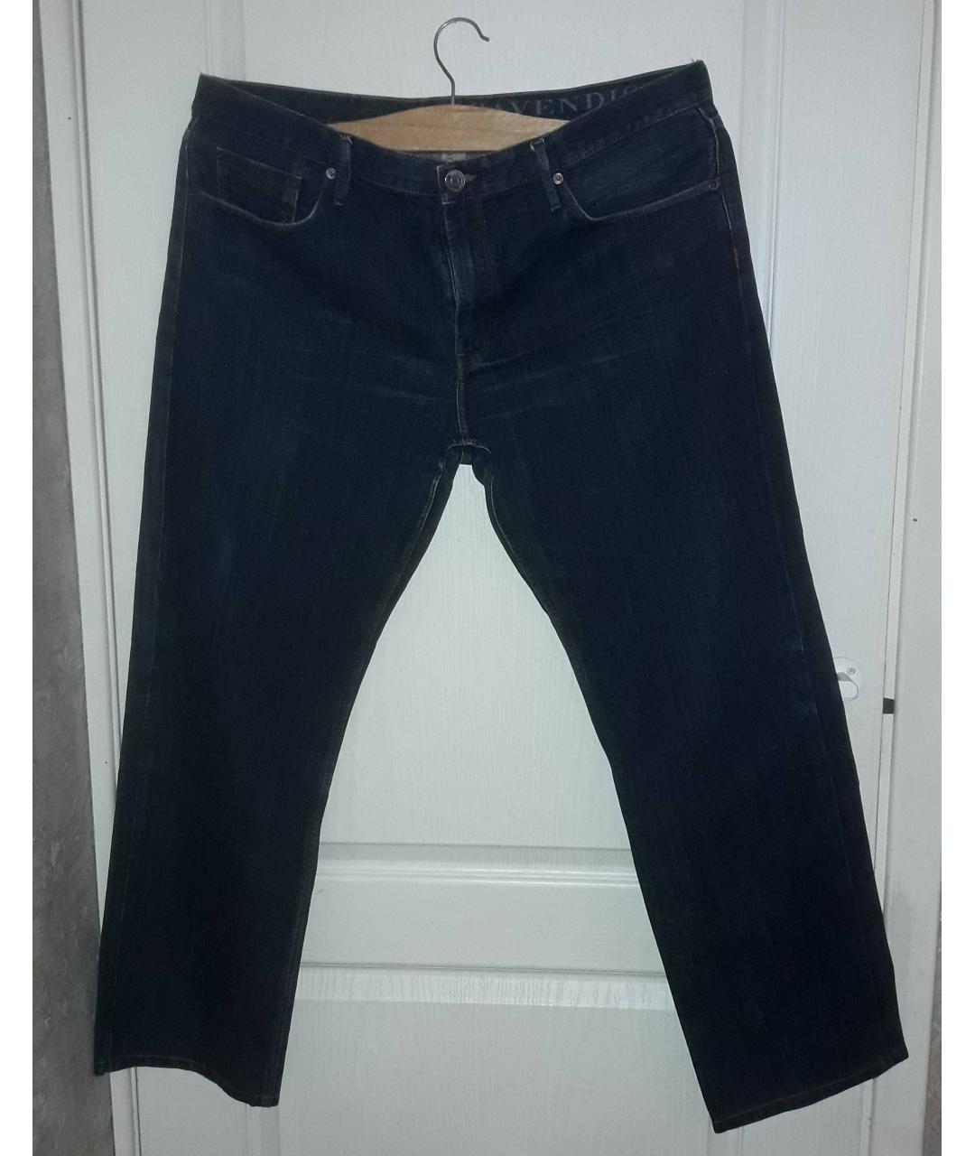 BURBERRY Темно-синие хлопковые прямые джинсы, фото 9
