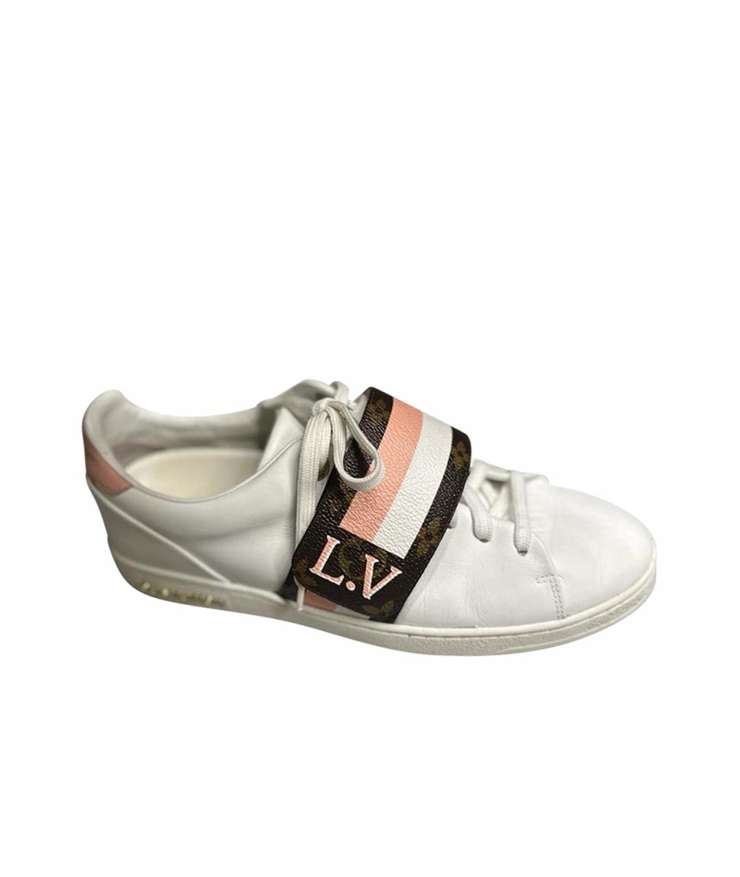 LOUIS VUITTON Белые кожаные кеды, фото 1
