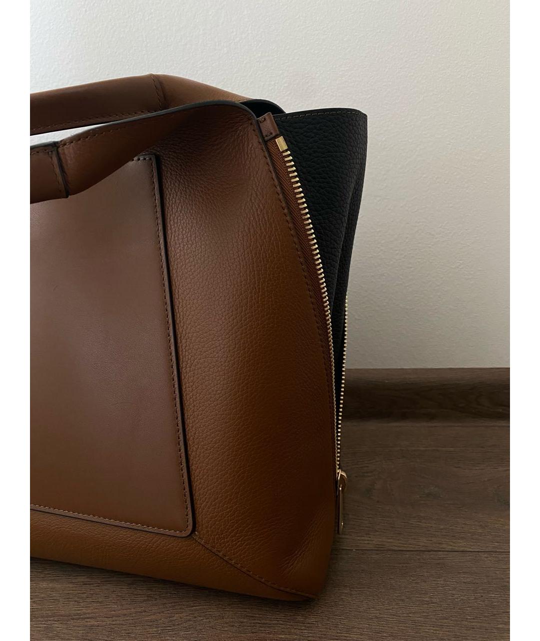 FURLA Коричневая кожаная сумка тоут, фото 3