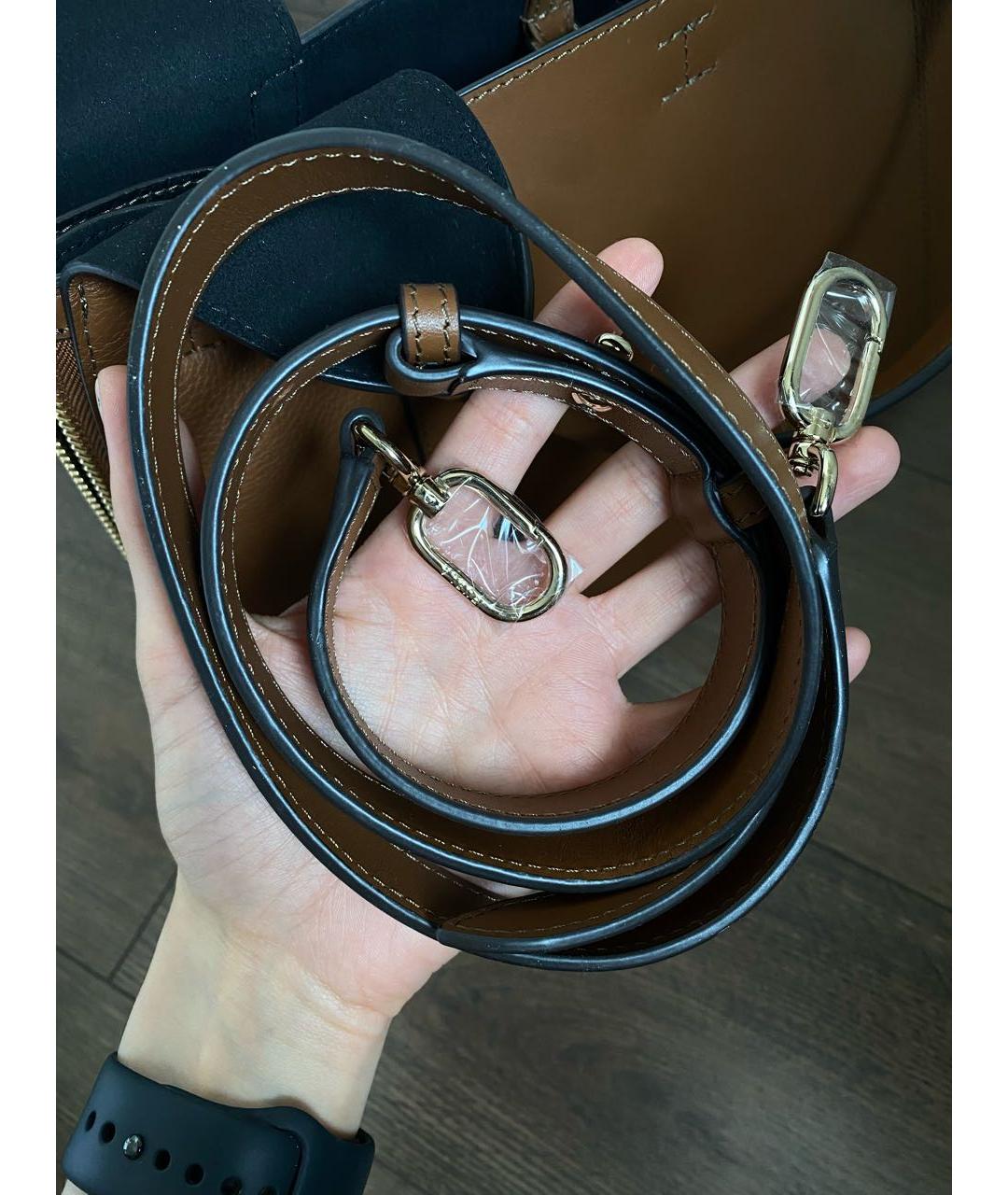 FURLA Коричневая кожаная сумка тоут, фото 5