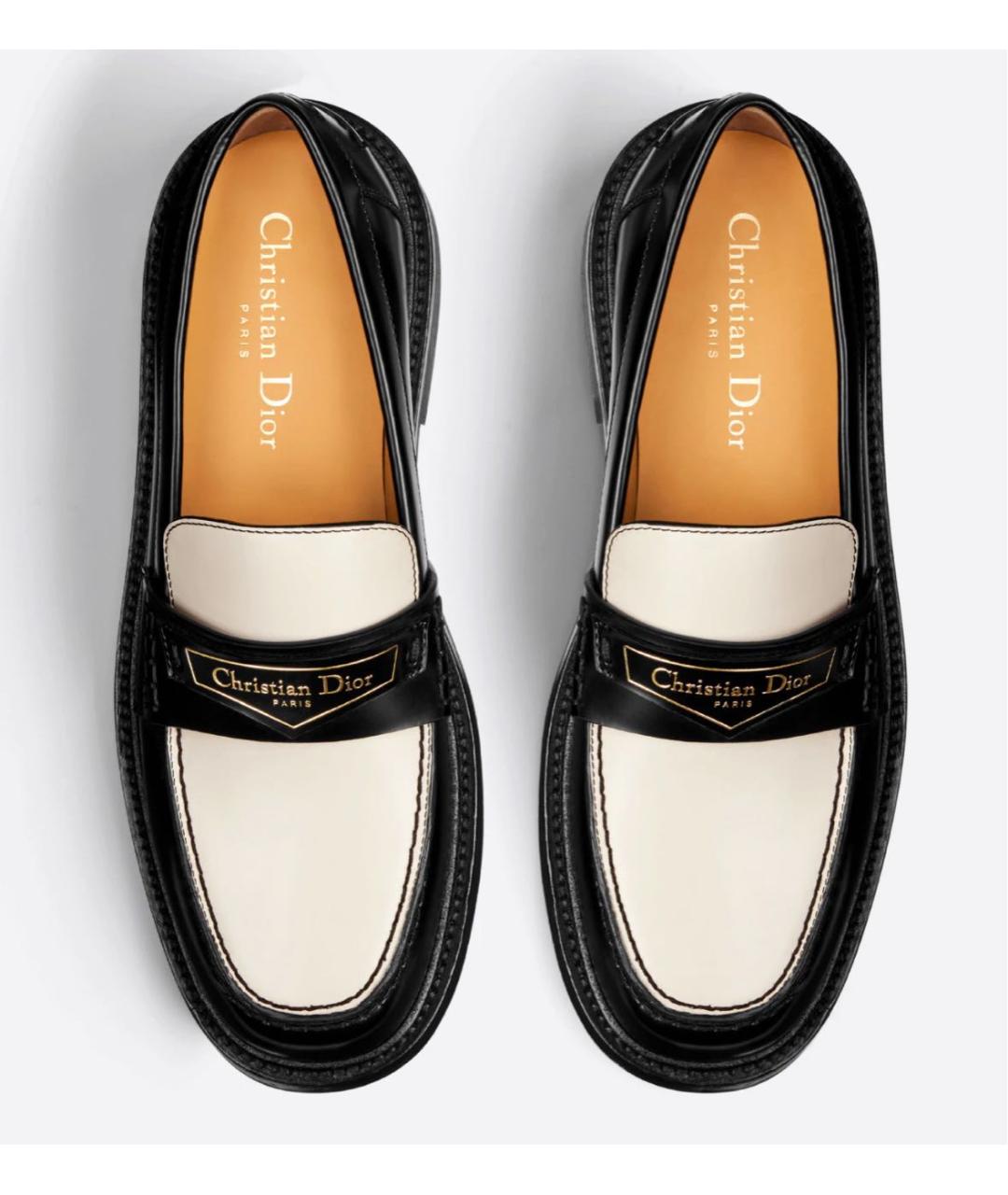 CHRISTIAN DIOR Черные лоферы из лакированной кожи, фото 2