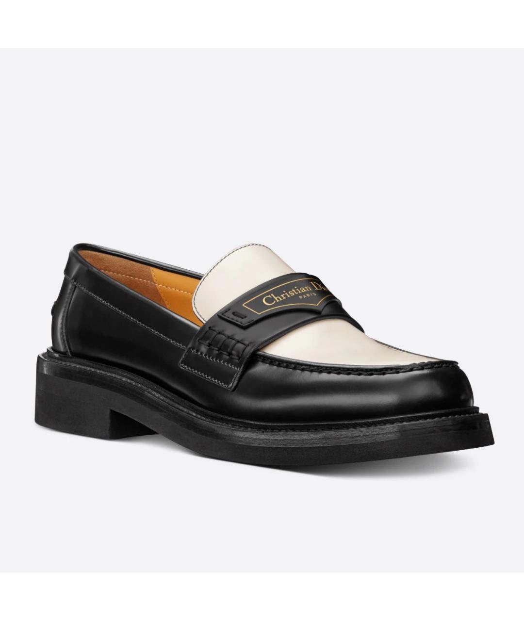 CHRISTIAN DIOR Черные лоферы из лакированной кожи, фото 3