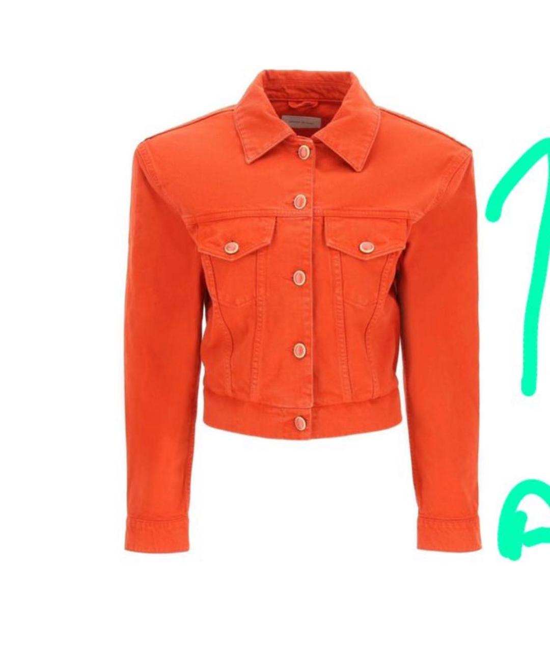 MAGDA BUTRYM Оранжевая деним куртка, фото 5