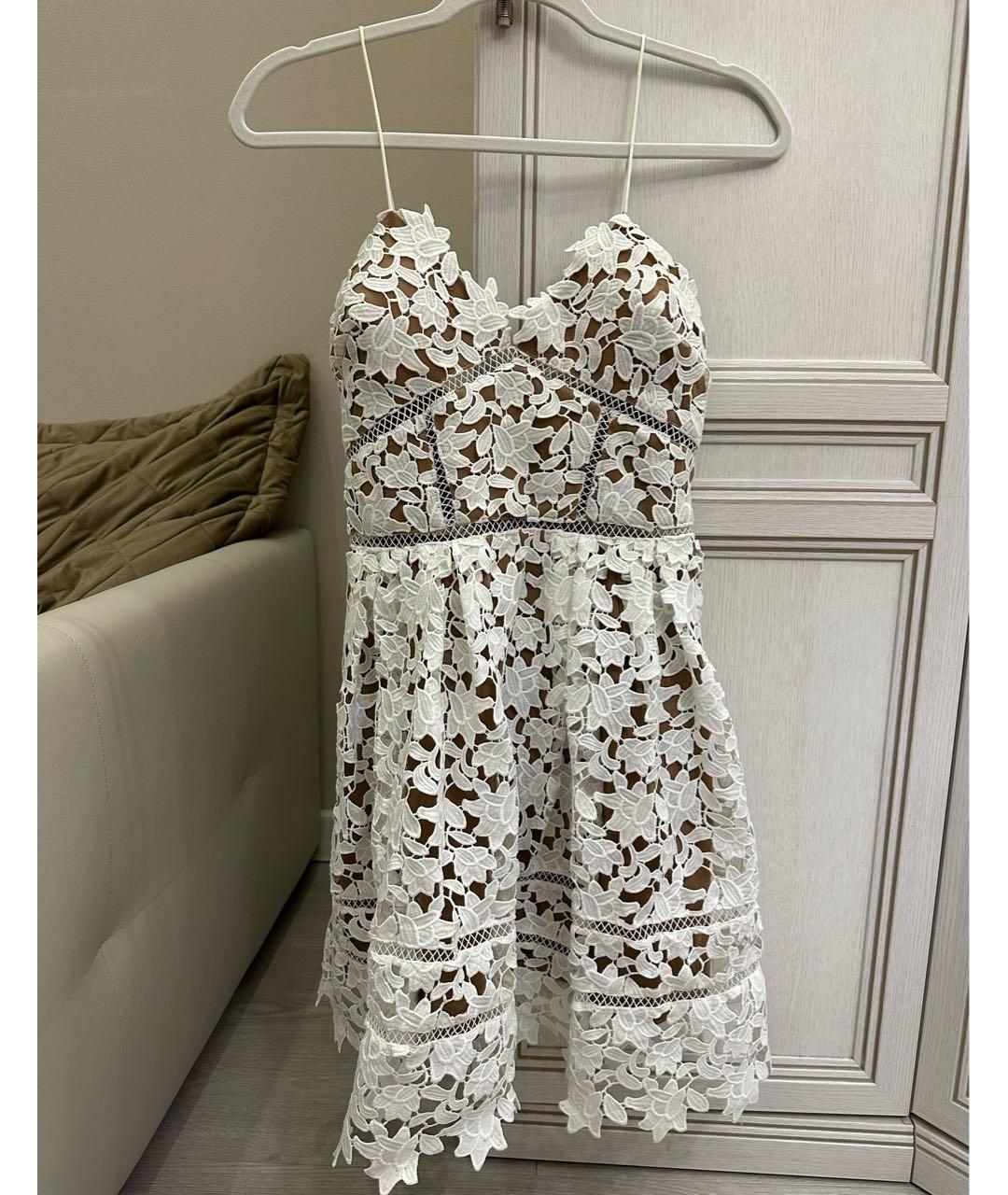 SELF-PORTRAIT Белое коктейльное платье, фото 3