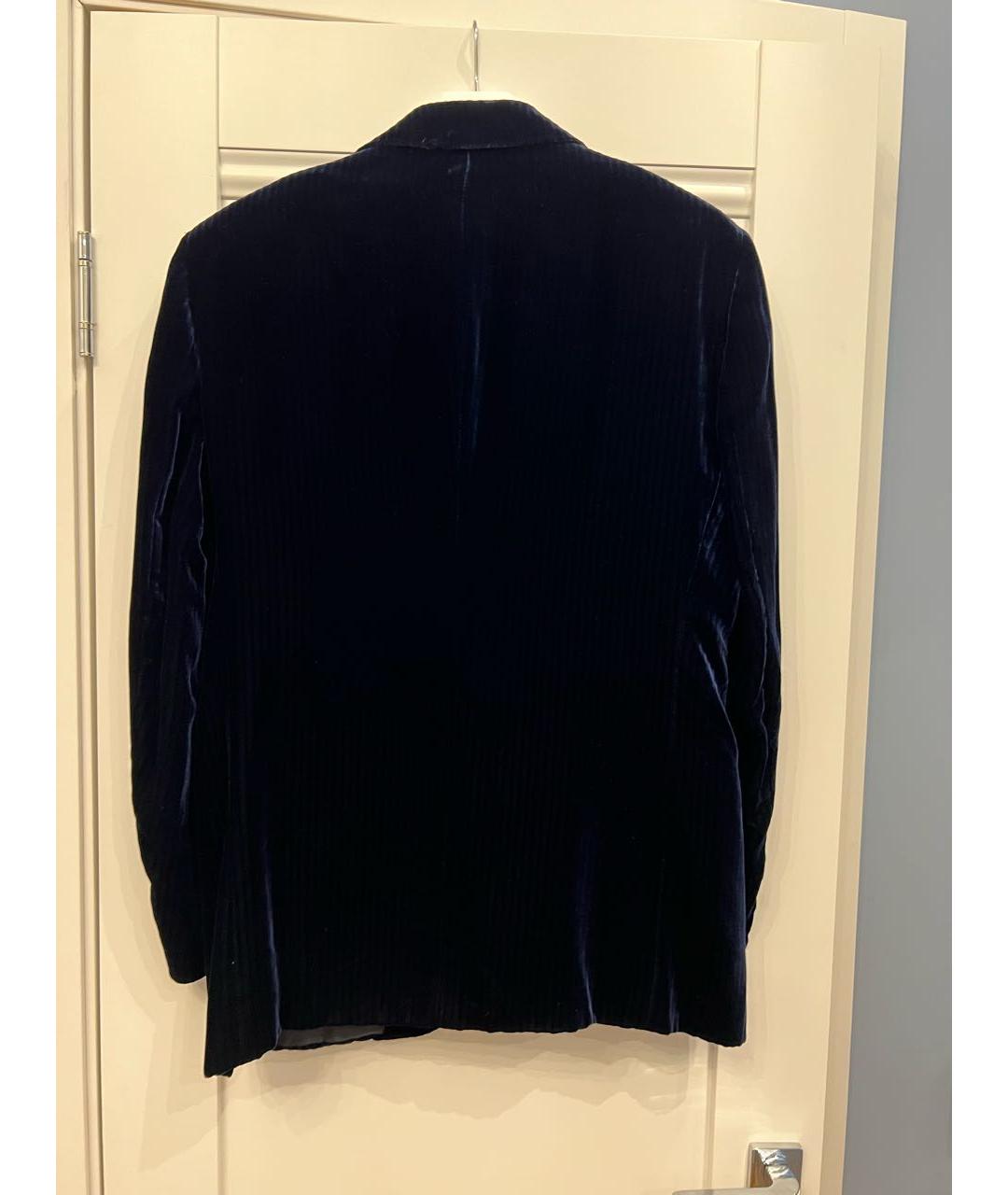 GIORGIO ARMANI Темно-синий бархатный пиджак, фото 2