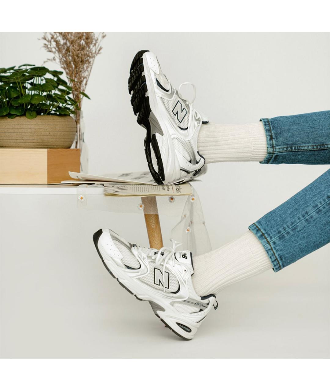 NEW BALANCE Серебряные кроссовки, фото 3