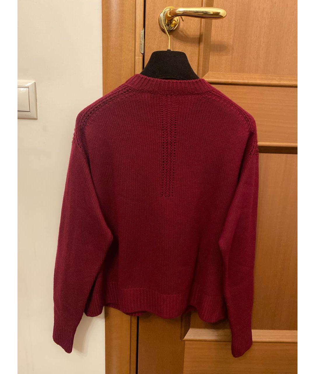 CHRISTIAN DIOR PRE-OWNED Бордовый кашемировый джемпер / свитер, фото 2