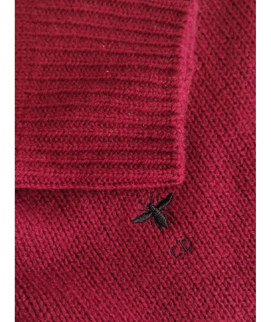 CHRISTIAN DIOR PRE-OWNED Бордовый кашемировый джемпер / свитер, фото 4
