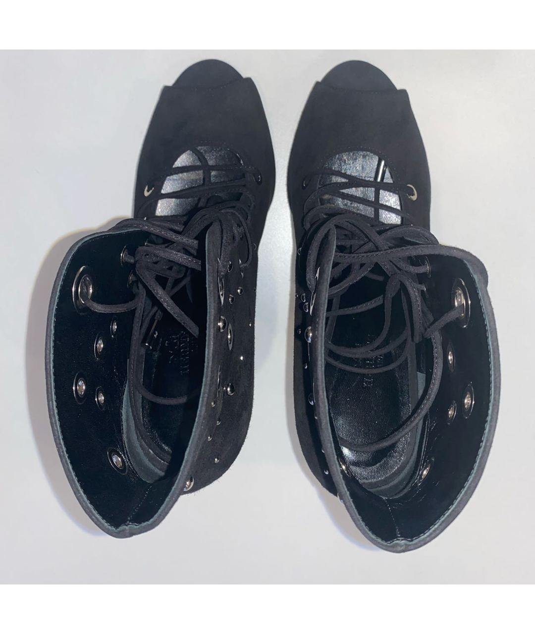 HERMES PRE-OWNED Черные замшевые туфли, фото 4