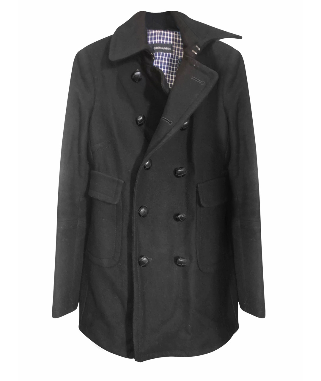 DSQUARED2 Черное полиэстеровое пальто, фото 1