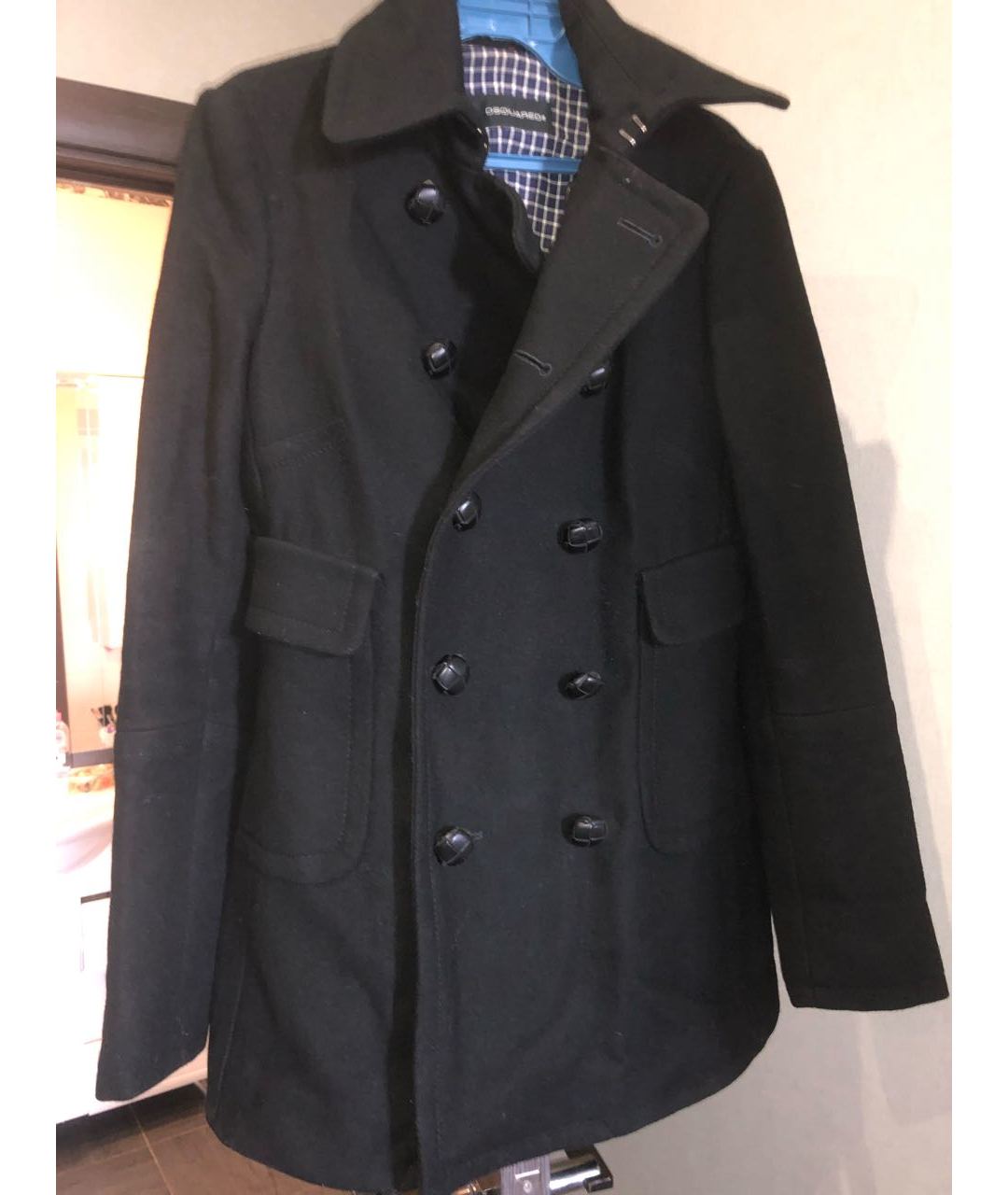 DSQUARED2 Черное полиэстеровое пальто, фото 5