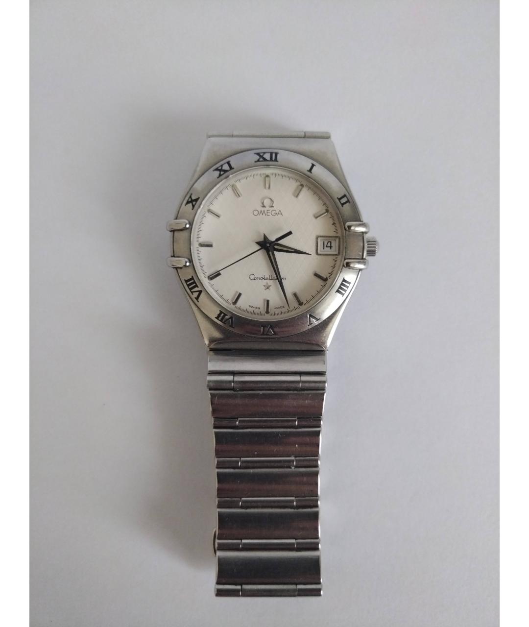 OMEGA Серебряные стальные часы, фото 5