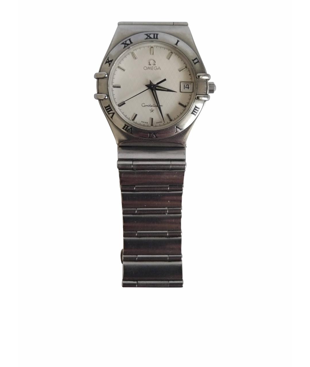 OMEGA Серебряные стальные часы, фото 1