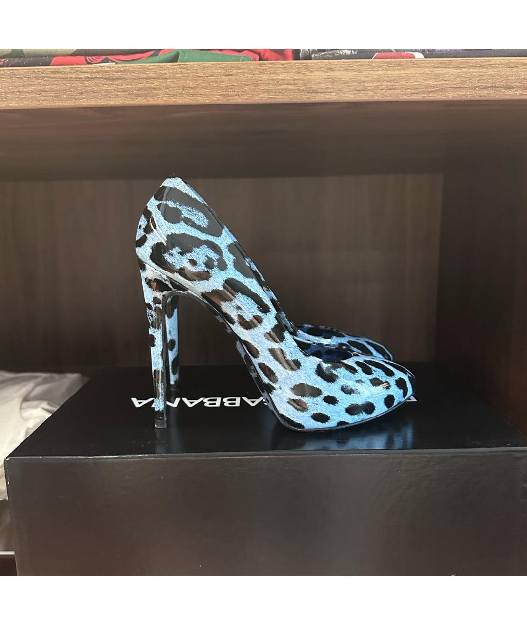 DOLCE&GABBANA Бирюзовые туфли из лакированной кожи, фото 8