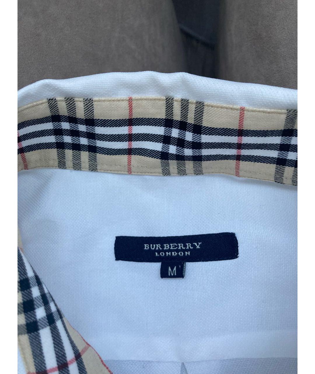 BURBERRY Белая хлопковая классическая рубашка, фото 3