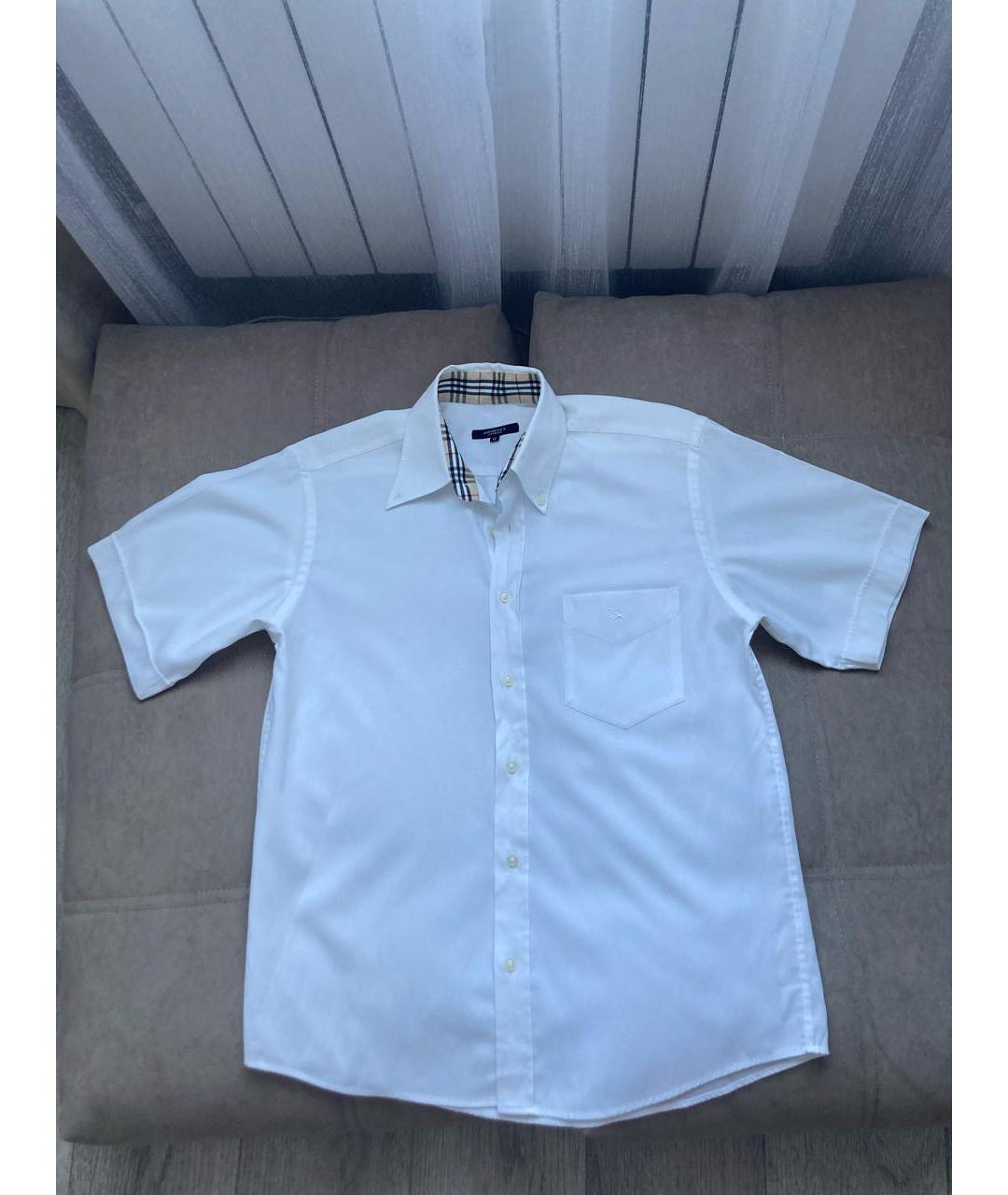 BURBERRY Белая хлопковая классическая рубашка, фото 5