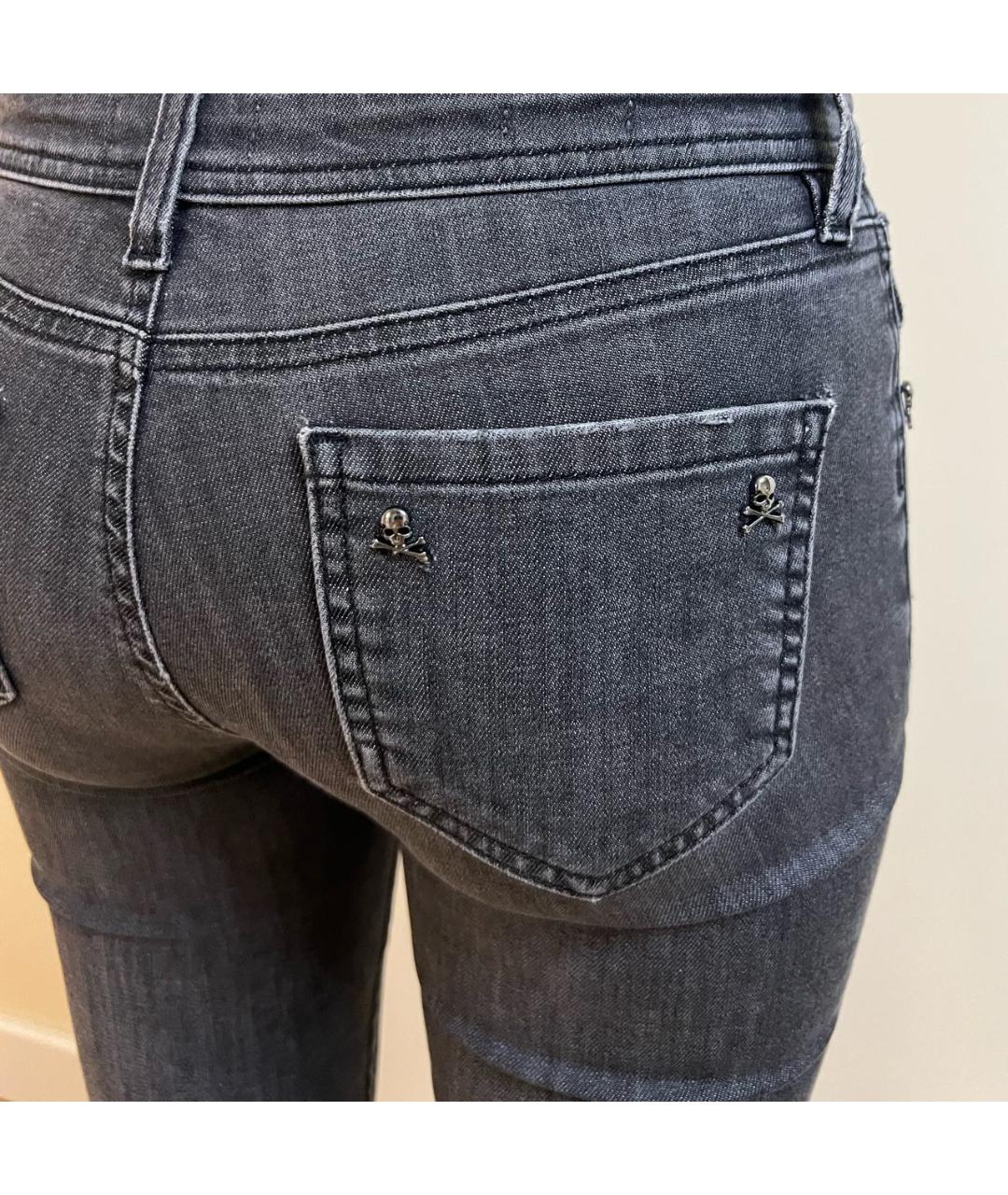 PHILIPP PLEIN Антрацитовые джинсы слим, фото 4