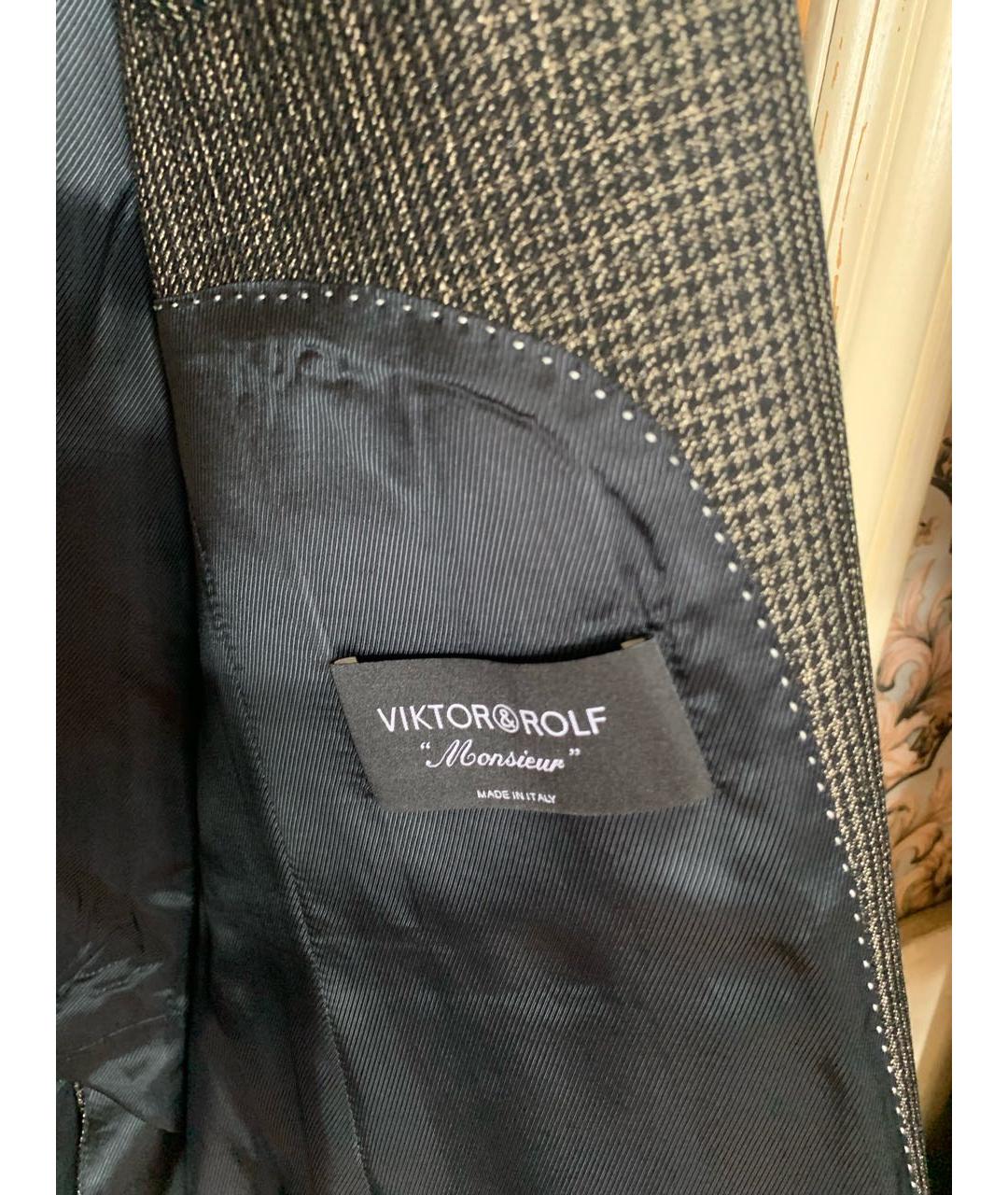 VIKTOR & ROLF Коричневый шерстяной пиджак, фото 6