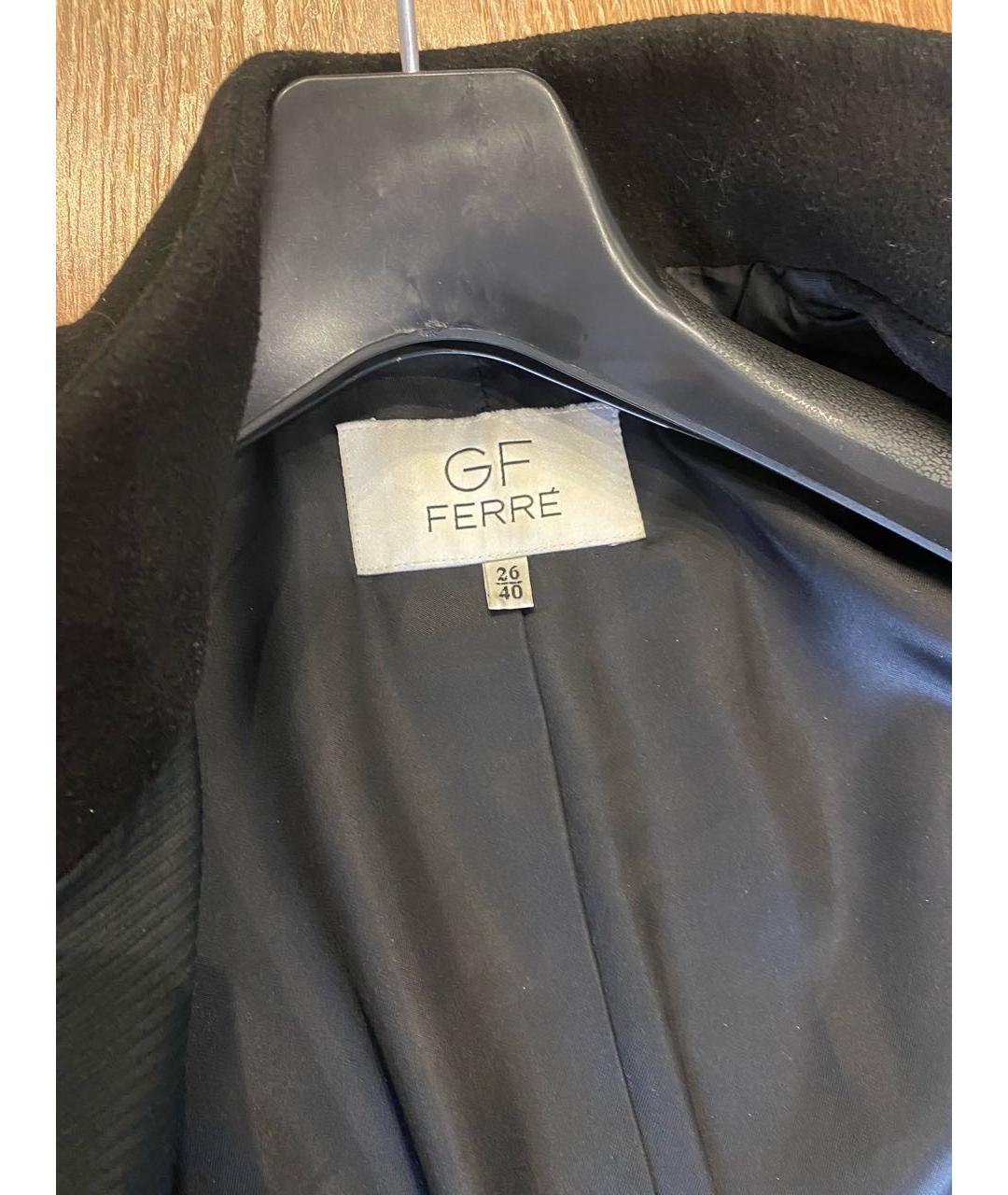 GIANFRANCO FERRE Черное полиэстеровое пальто, фото 3