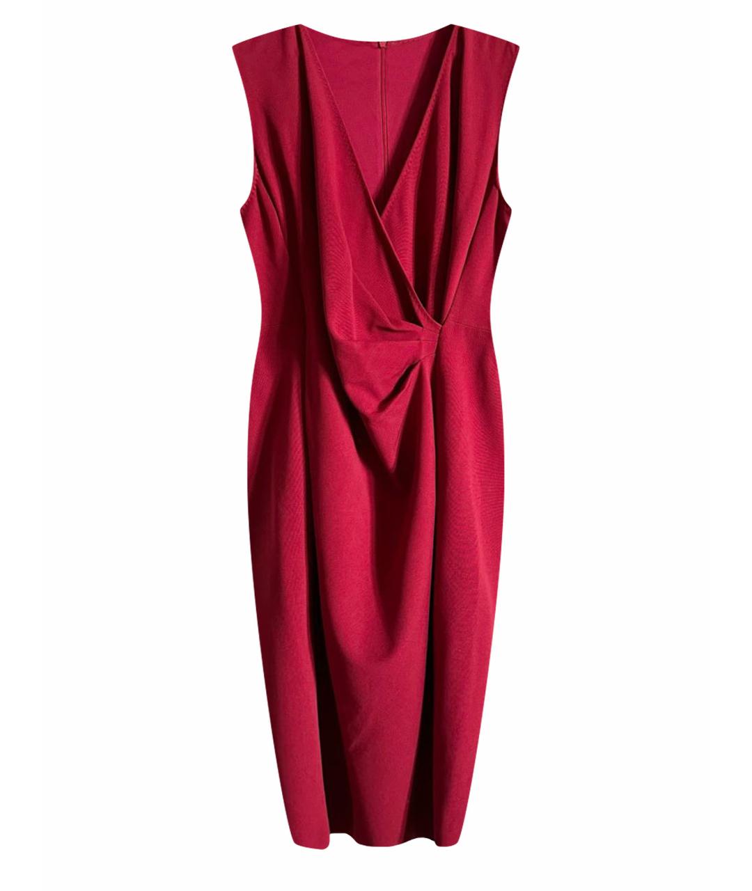 MARINA RINALDI Красное вискозное коктейльное платье, фото 1