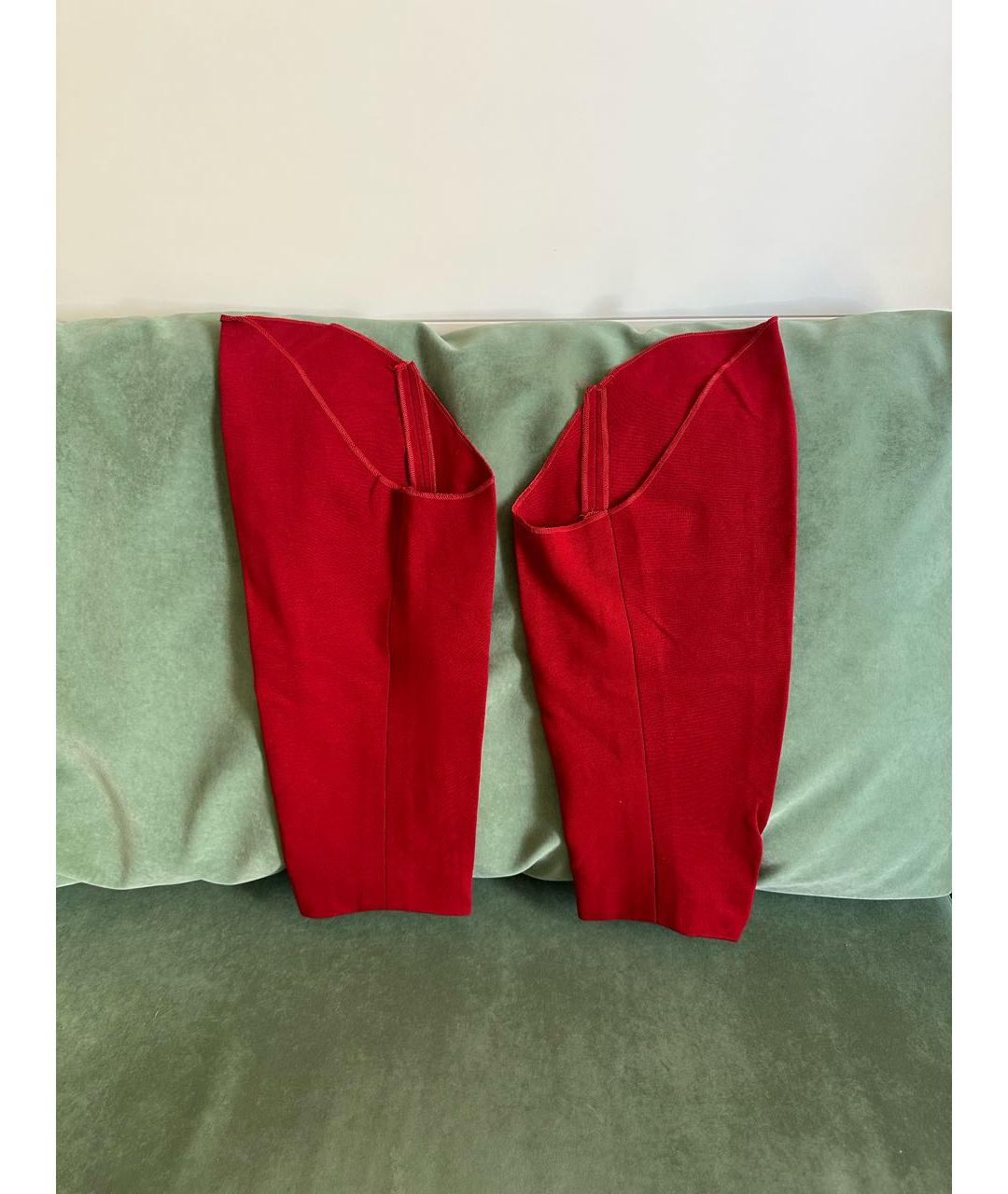 MARINA RINALDI Красное вискозное коктейльное платье, фото 7