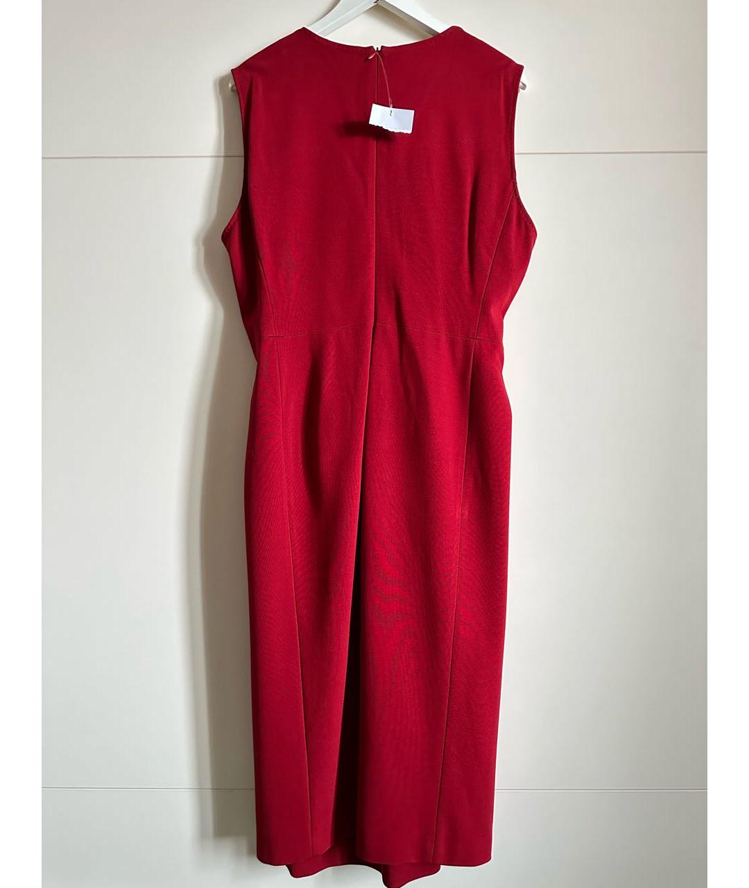 MARINA RINALDI Красное вискозное коктейльное платье, фото 2