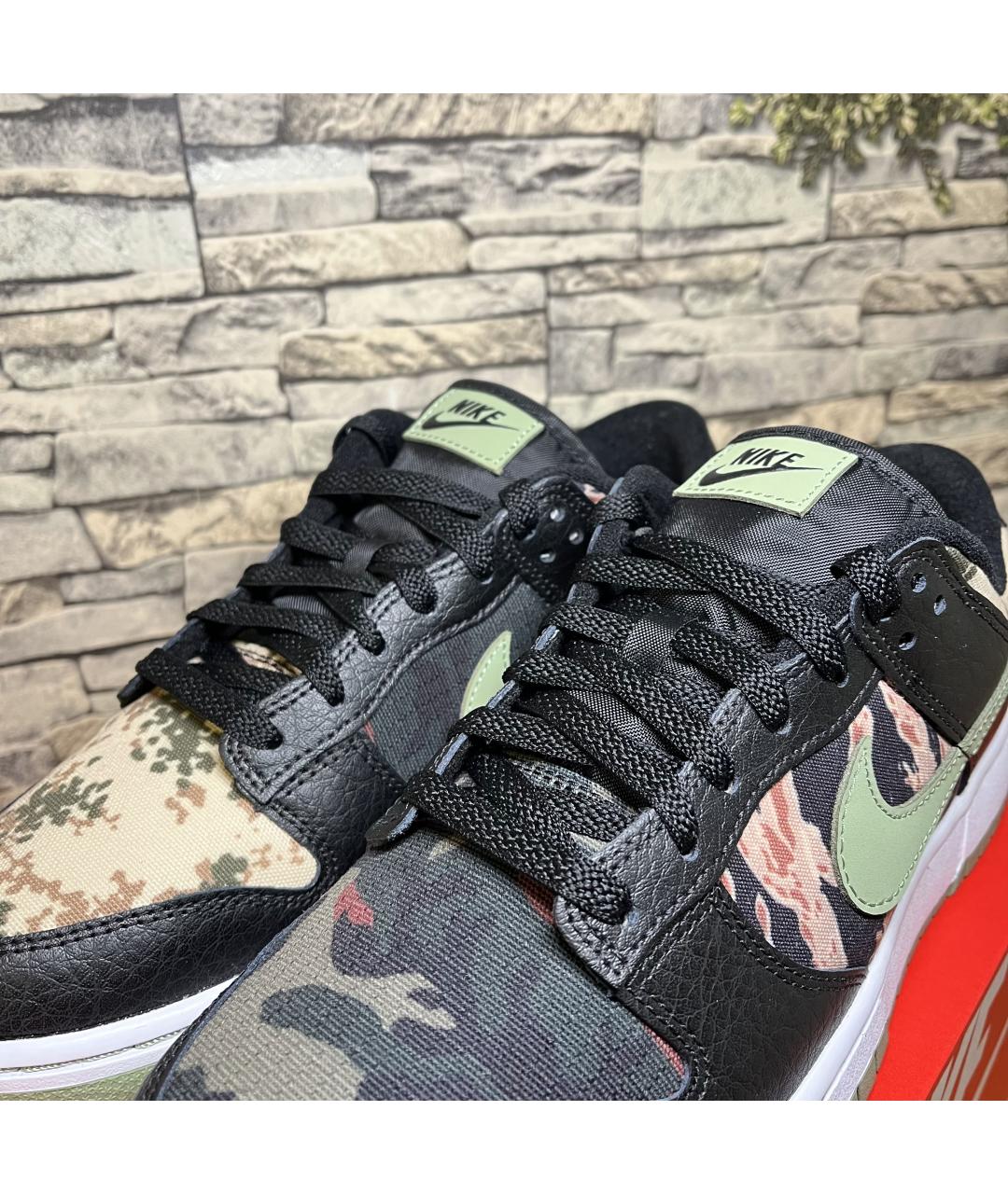 NIKE Черные кожаные низкие кроссовки / кеды, фото 6
