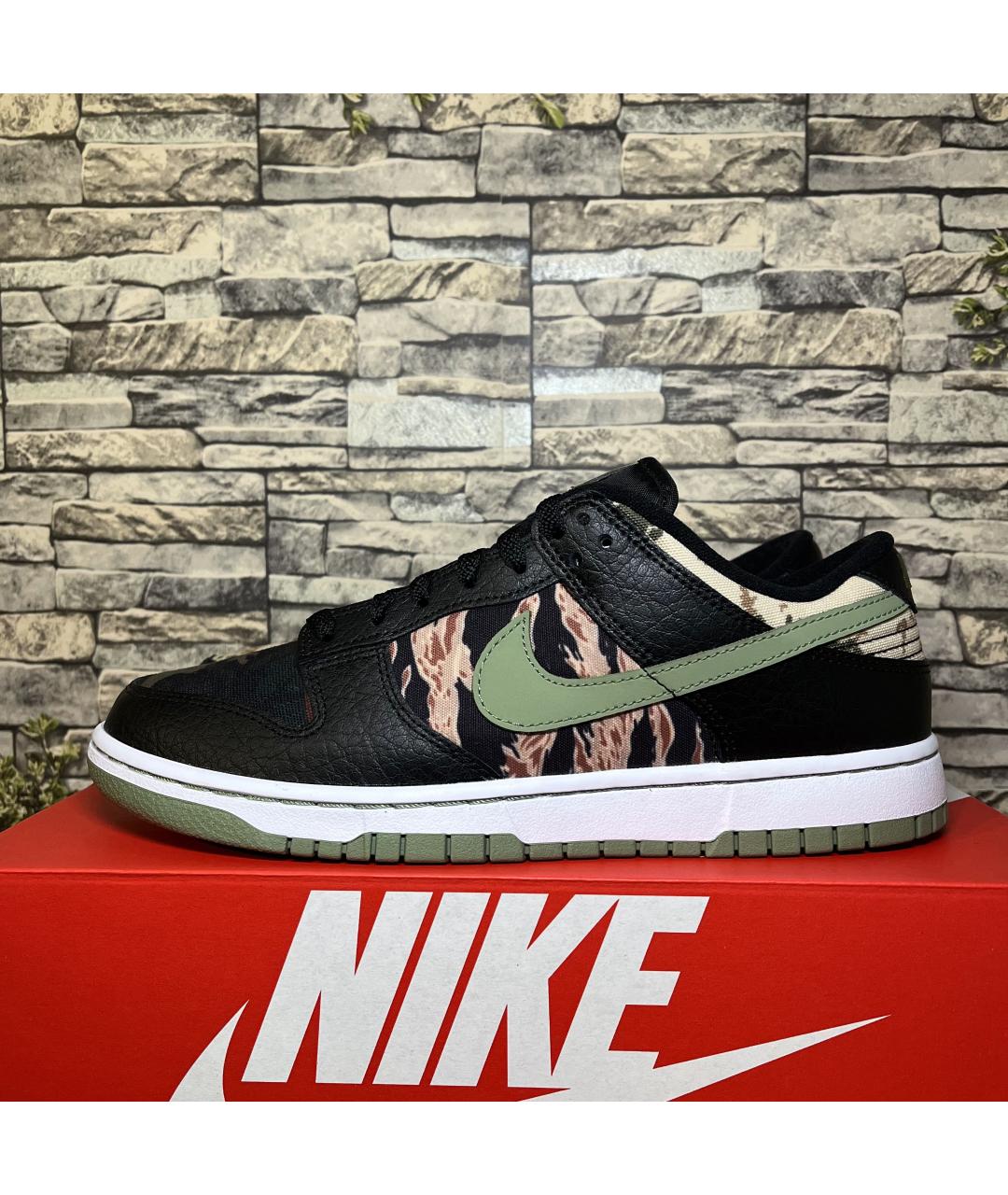 NIKE Черные кожаные низкие кроссовки / кеды, фото 10