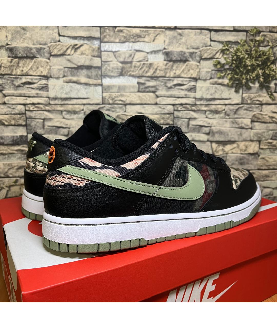 NIKE Черные кожаные низкие кроссовки / кеды, фото 7