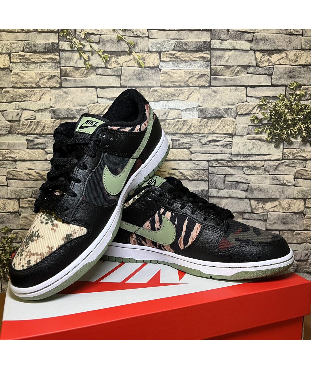 NIKE Черные кожаные низкие кроссовки / кеды, фото 5