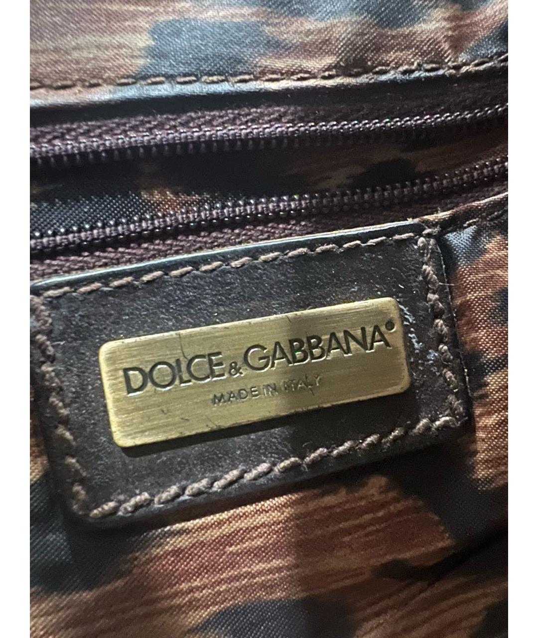 DOLCE&GABBANA Коричневая замшевая сумка через плечо, фото 4