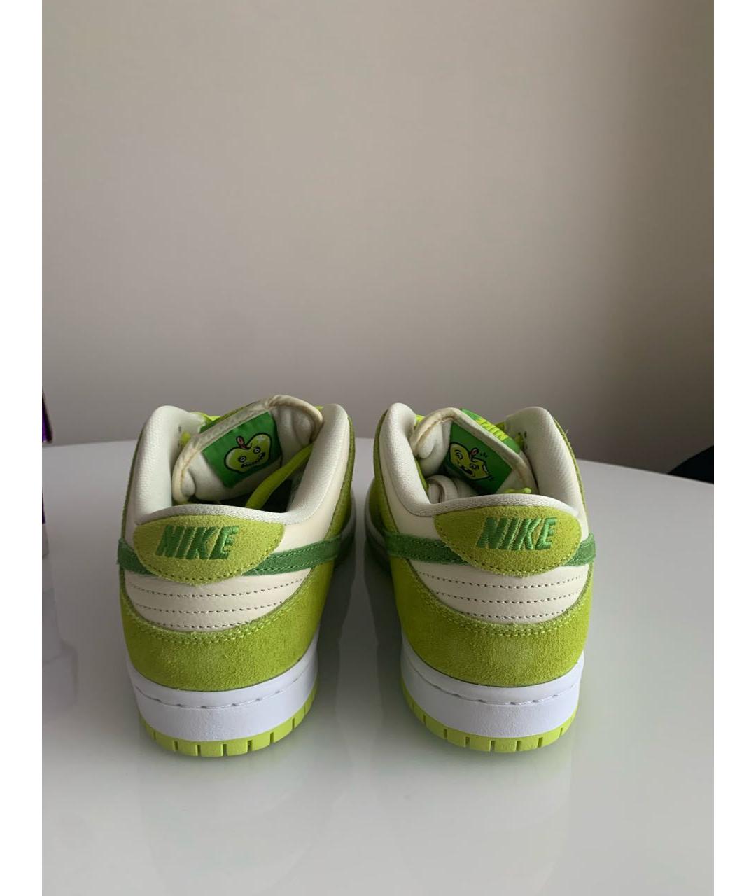 NIKE Салатовые замшевые низкие кроссовки / кеды, фото 4