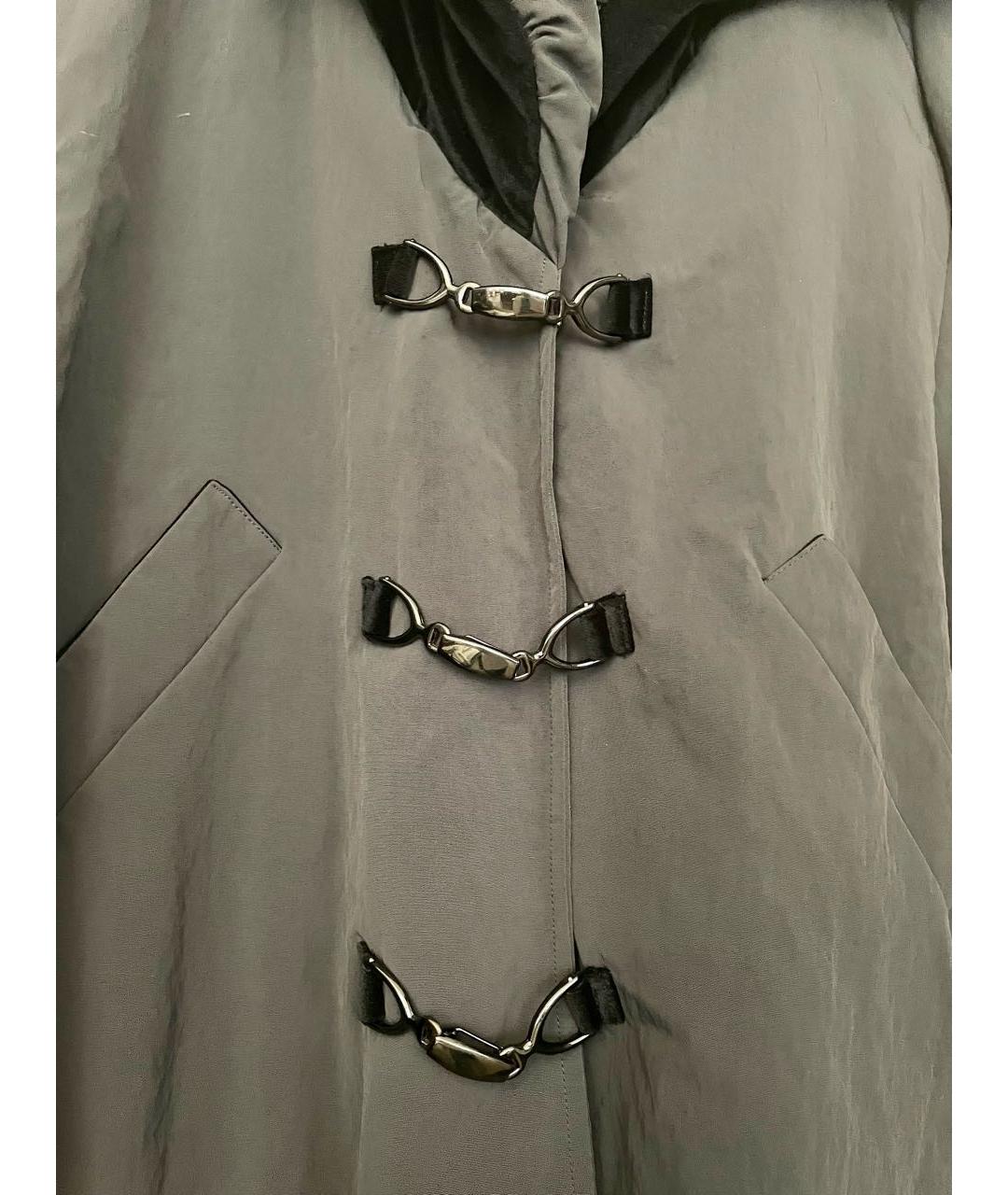 EMPORIO ARMANI Хаки вискозное пальто, фото 5