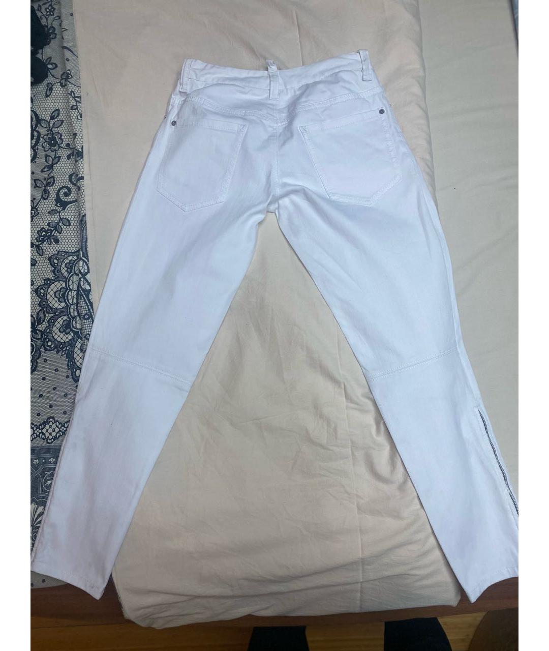 DSQUARED2 Белые хлопко-эластановые джинсы слим, фото 2